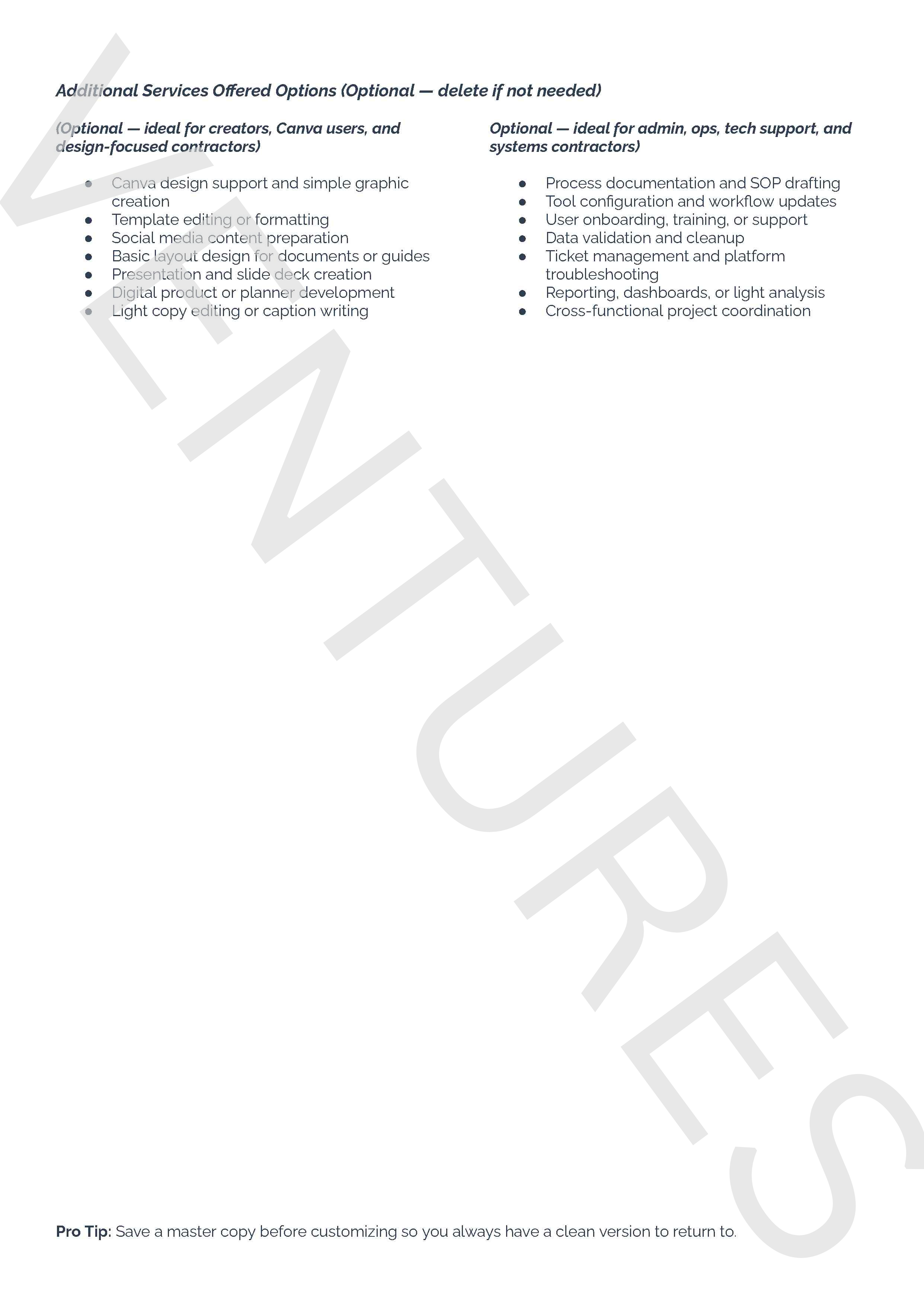 Contractor Resume Template